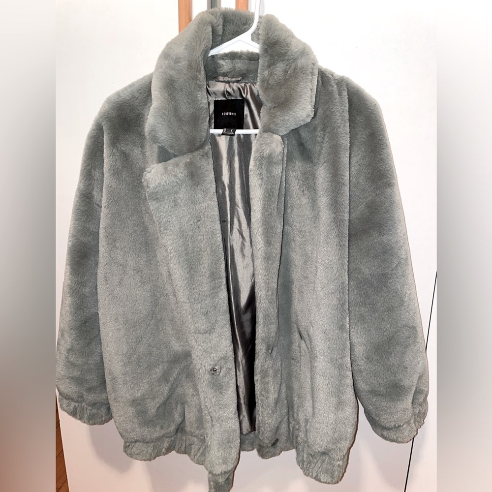 Green suede women jacket